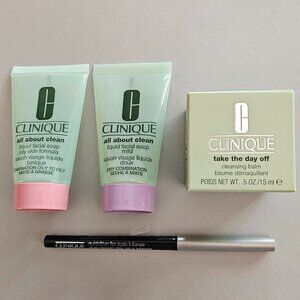 Clinique Misc Lot: Facial Cleansers, Balm & Eyeliner